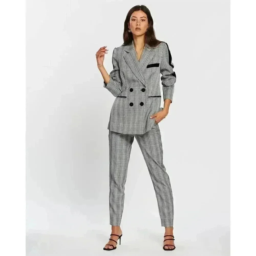 Mossman‎ The Duchess Blazer Check Size 2